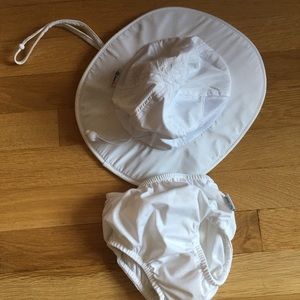 Sun hat + swim diaper bundle